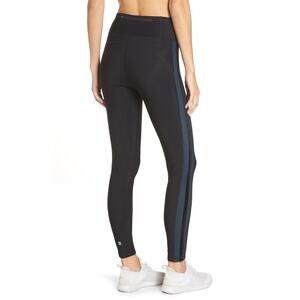 Sweaty Betty Thermodynamic Run Leggings Tuxedo Velvet Stripe Size Small